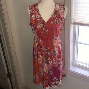 Sonoma sleeveless dress large tropical print